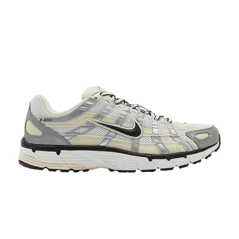 Pre-owned Nike Wmns P-6000 'coconut Milk Metallic Silver' In Cream