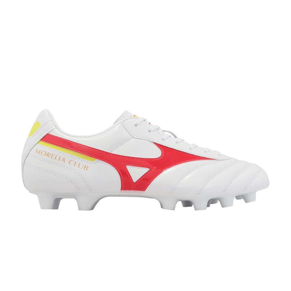 Pre-owned Mizuno Morelia 2 Club Md Fg 'white Fiery Coral Bolt'