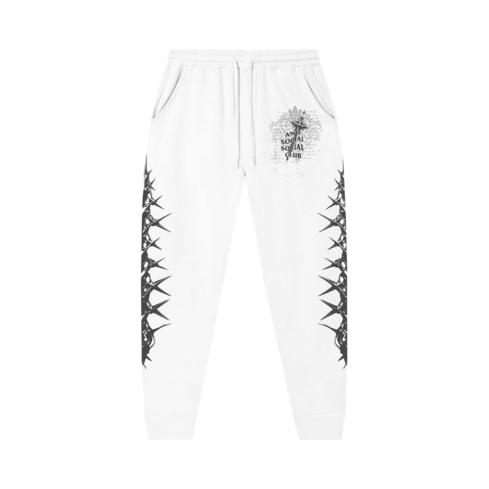 Pre-owned Anti Social Social Club Anguish Sweatpants 'white' | Men's Size Xl