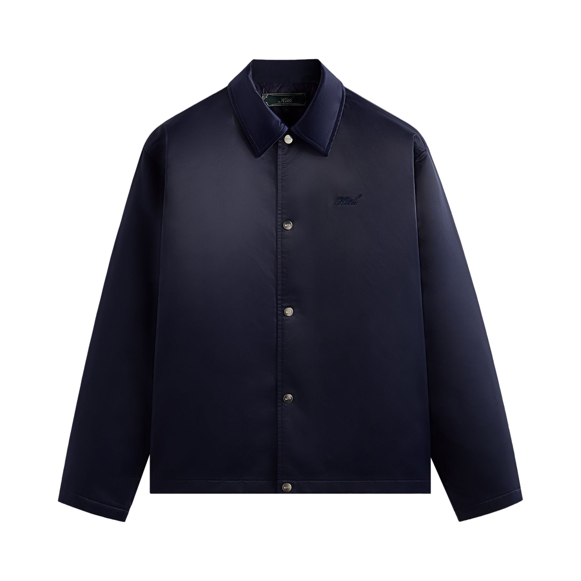 Pre-owned Kith Satin Coaches Jacket 'nocturnal' | Blue | Men's Size M