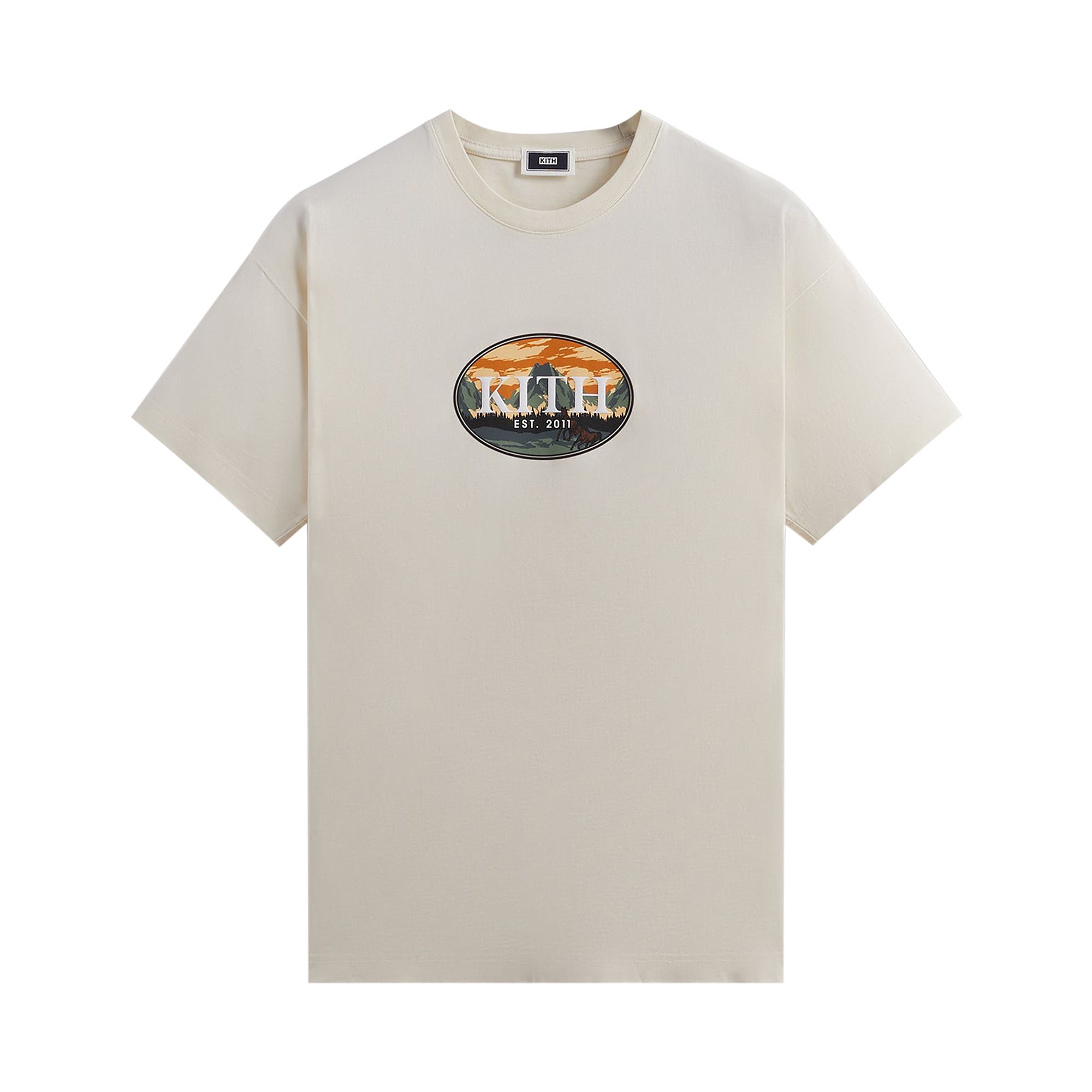Pre-owned Kith Stallion Scene Tee 'sandrift' | Cream | Men's Size Xxl In White