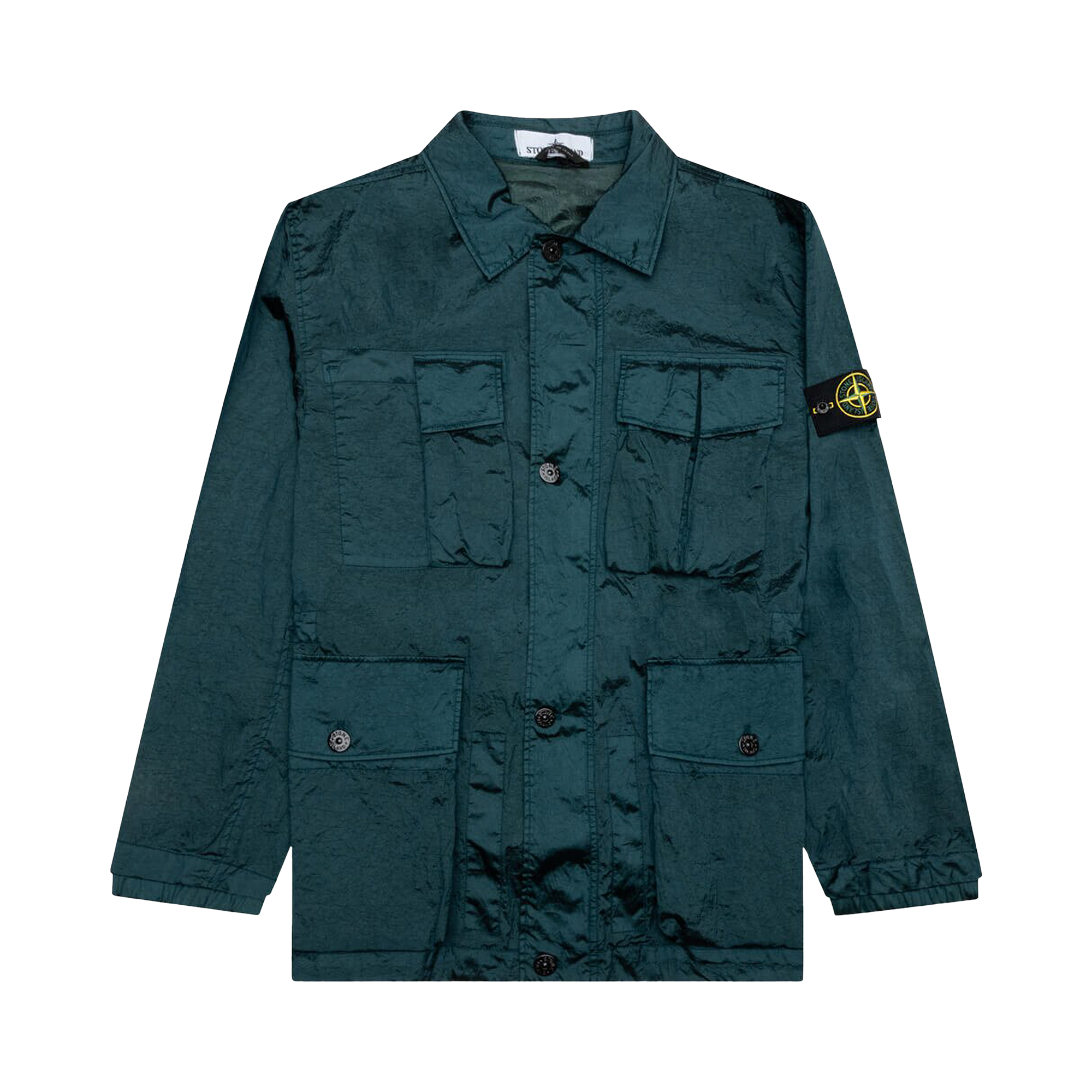 Pre-owned Stone Island Giubbotto Shirt Jacket 'bottle Green'