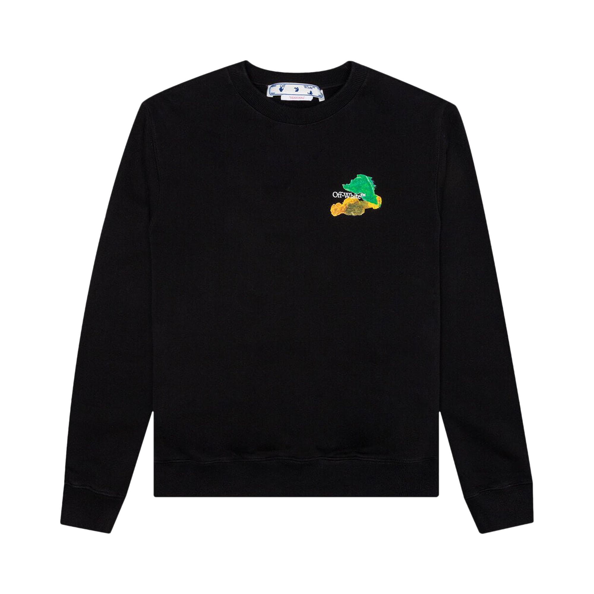 Off-White Brush Arrow Slim Crewneck 'Black/Multicolor' | Men's Size XL