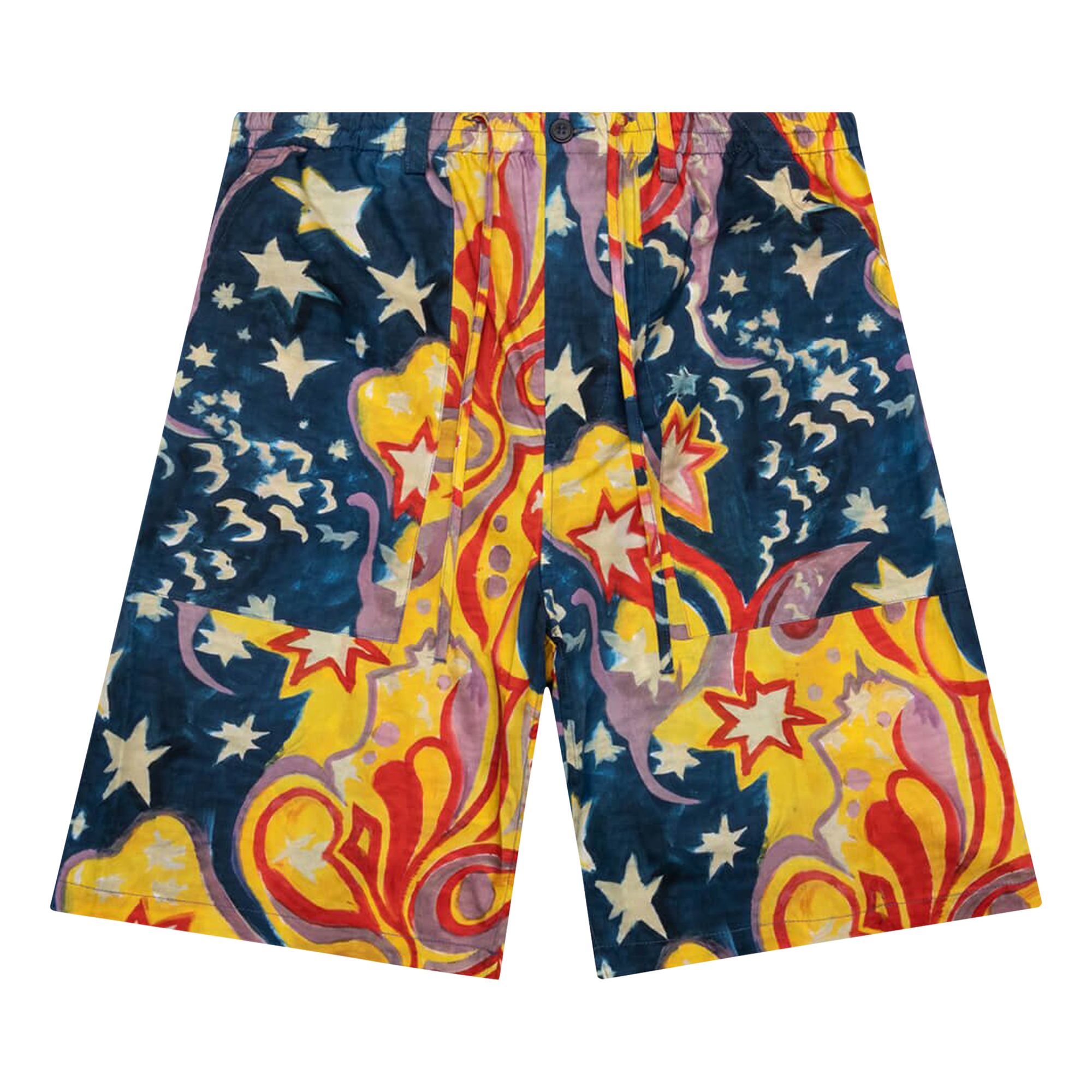 Pre-owned Marni X No Vacancy Inn Poplin Shorts 'royal' | Multi-color | Men's Size 52