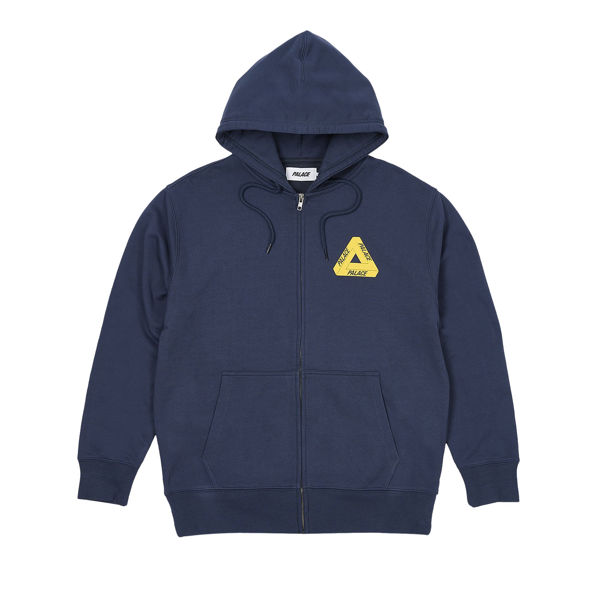 Pre-owned Palace Tri-puff Print Zip Hood 'navy' In Blue