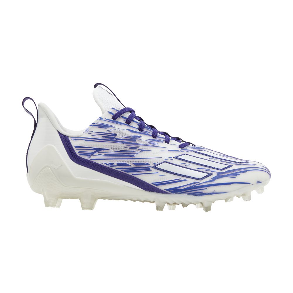 ADIDAS ORIGINALS ADIZERO CLEATS 'WHITE TEAM COLLEGE PURPLE'