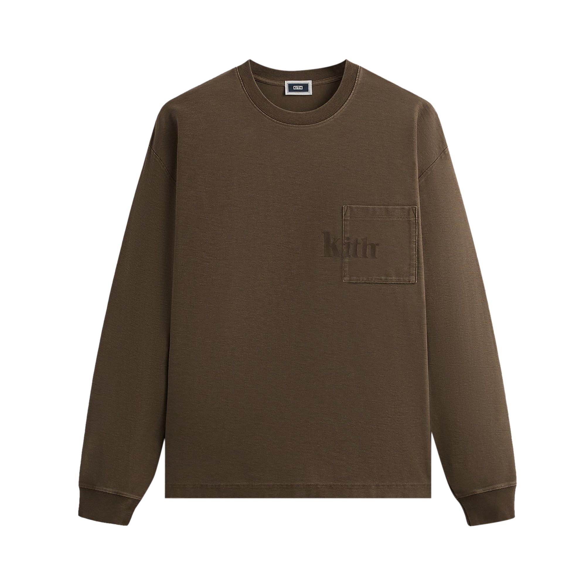 Pre-owned Kith Long-sleeve Quinn Tee 'marl' In Brown