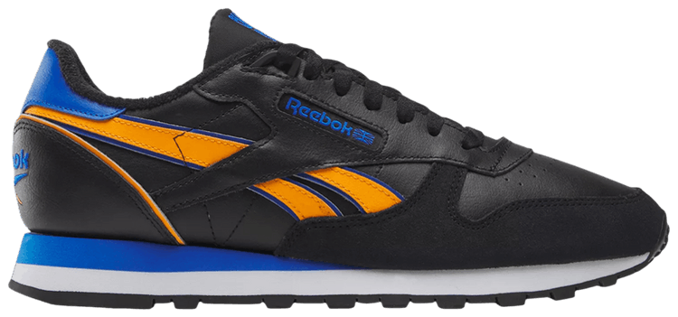 Reebok Classic Leather Black Orange Cobalt