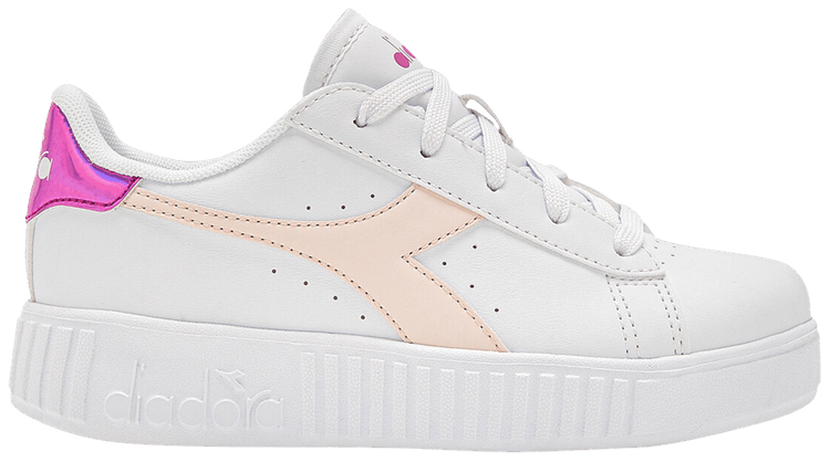 Diadora Game Step Little Kid White Robinia Violet