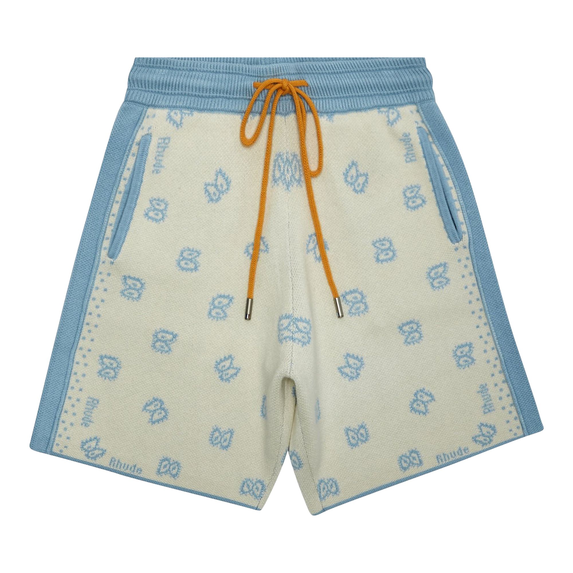 Rhude Banco Knit Short 'Stone Blue/Ivory' | Men's Size M