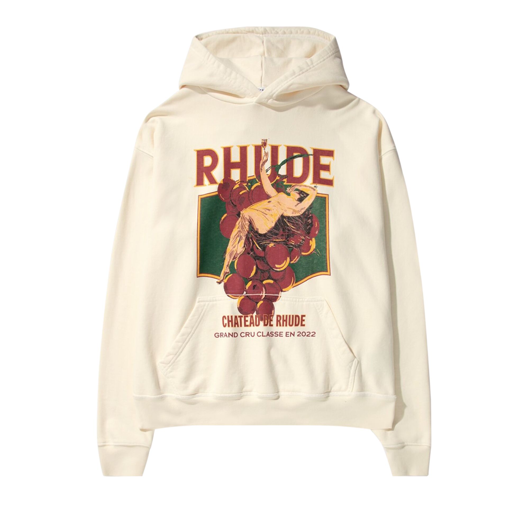 Rhude Chateau De Rhude Hoodie 'Vintage White' | Men's Size M