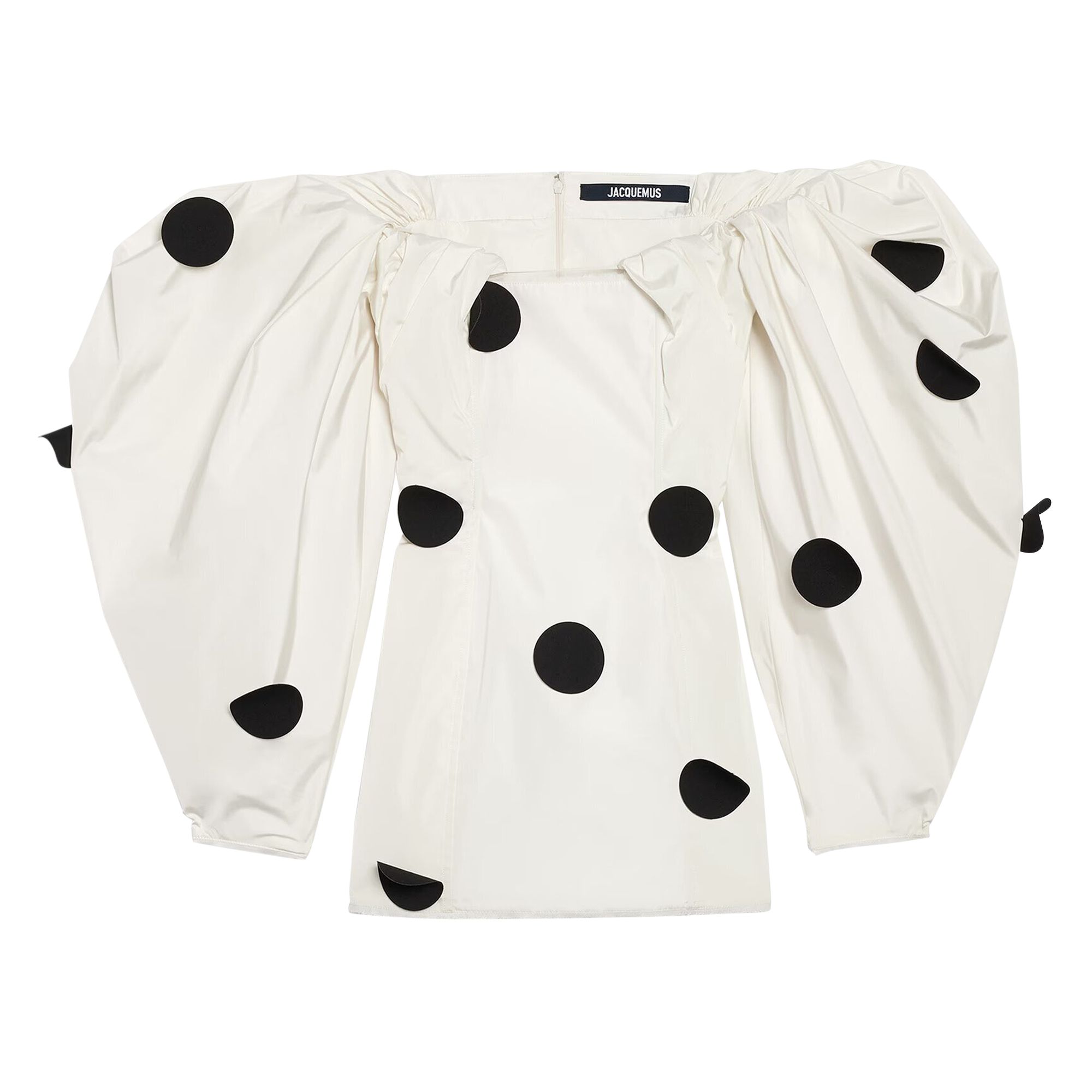 Jacquemus La Robe Taffetas Dress 'Off White/Black' | Women's Size 36