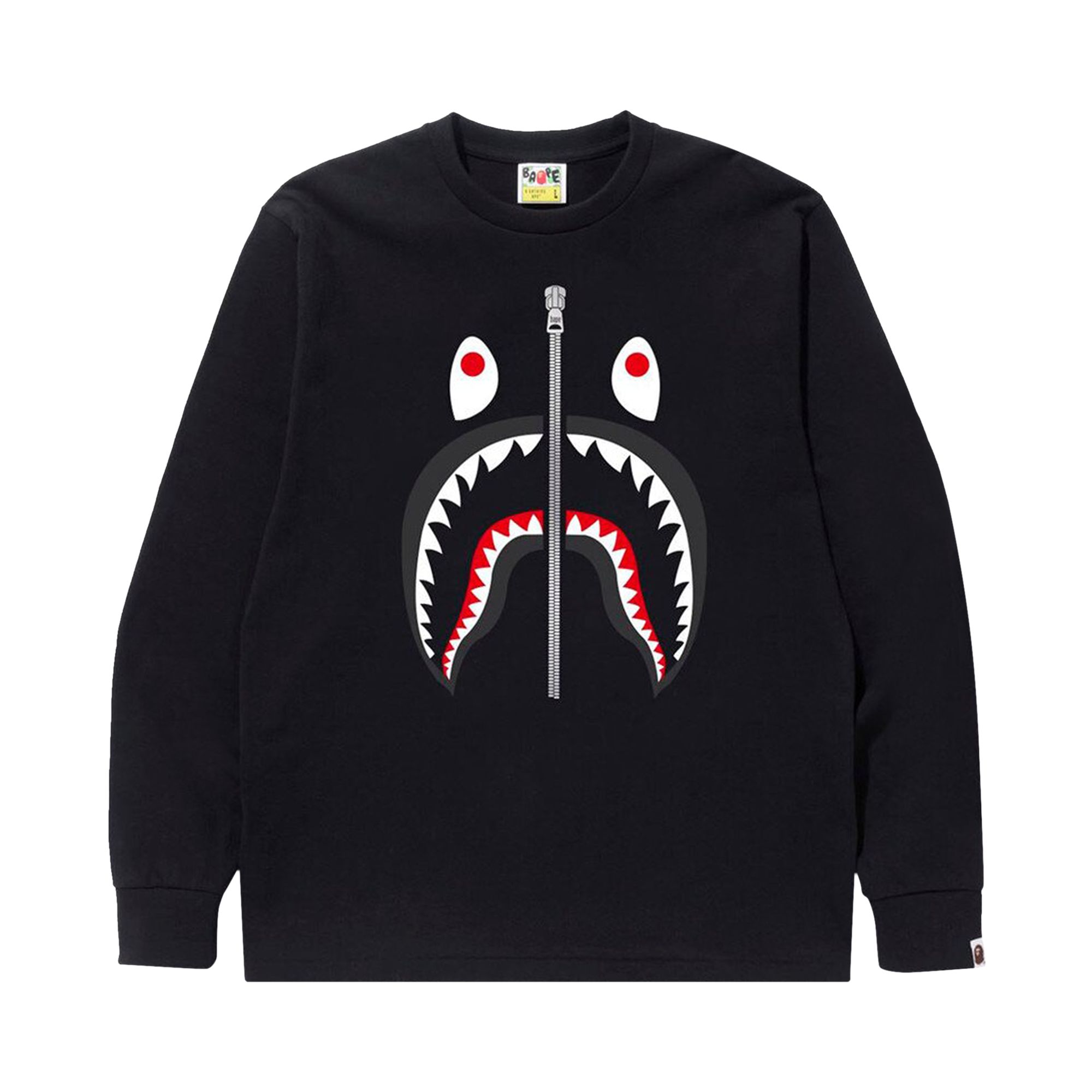 Pre-owned Bape Shark Long-sleeve Tee 'black'