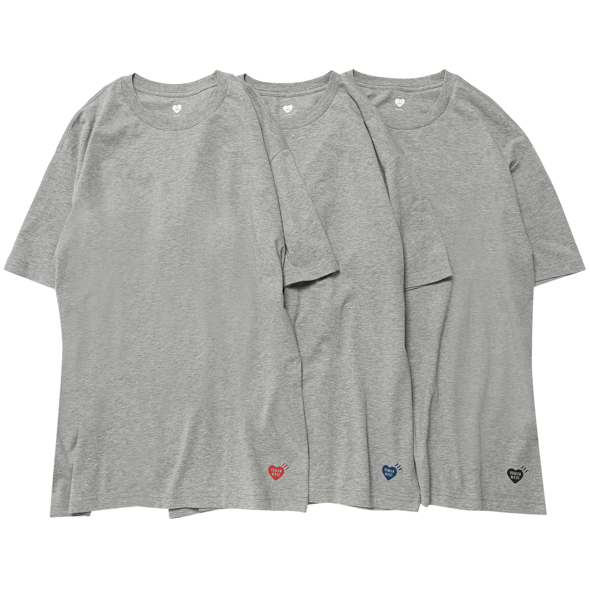Pre-owned Human Made T-shirt (3 Pack) 'grey'