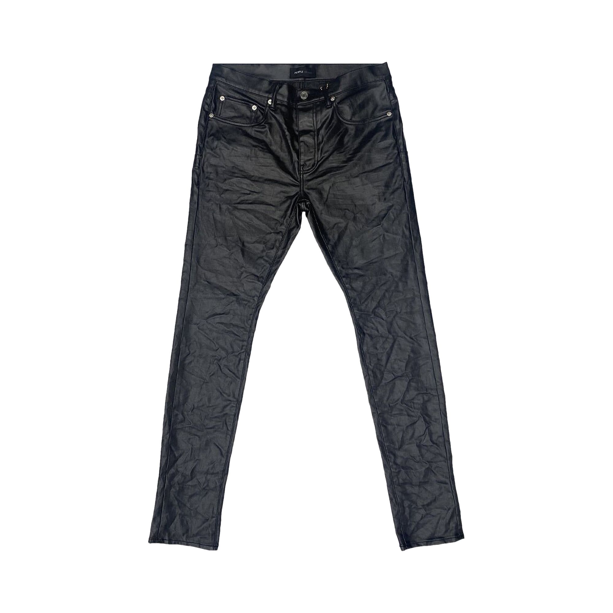 Click to view more detailed imagery on our partner's website Pre-owned Purple Brand Patent Film Denim 'black'