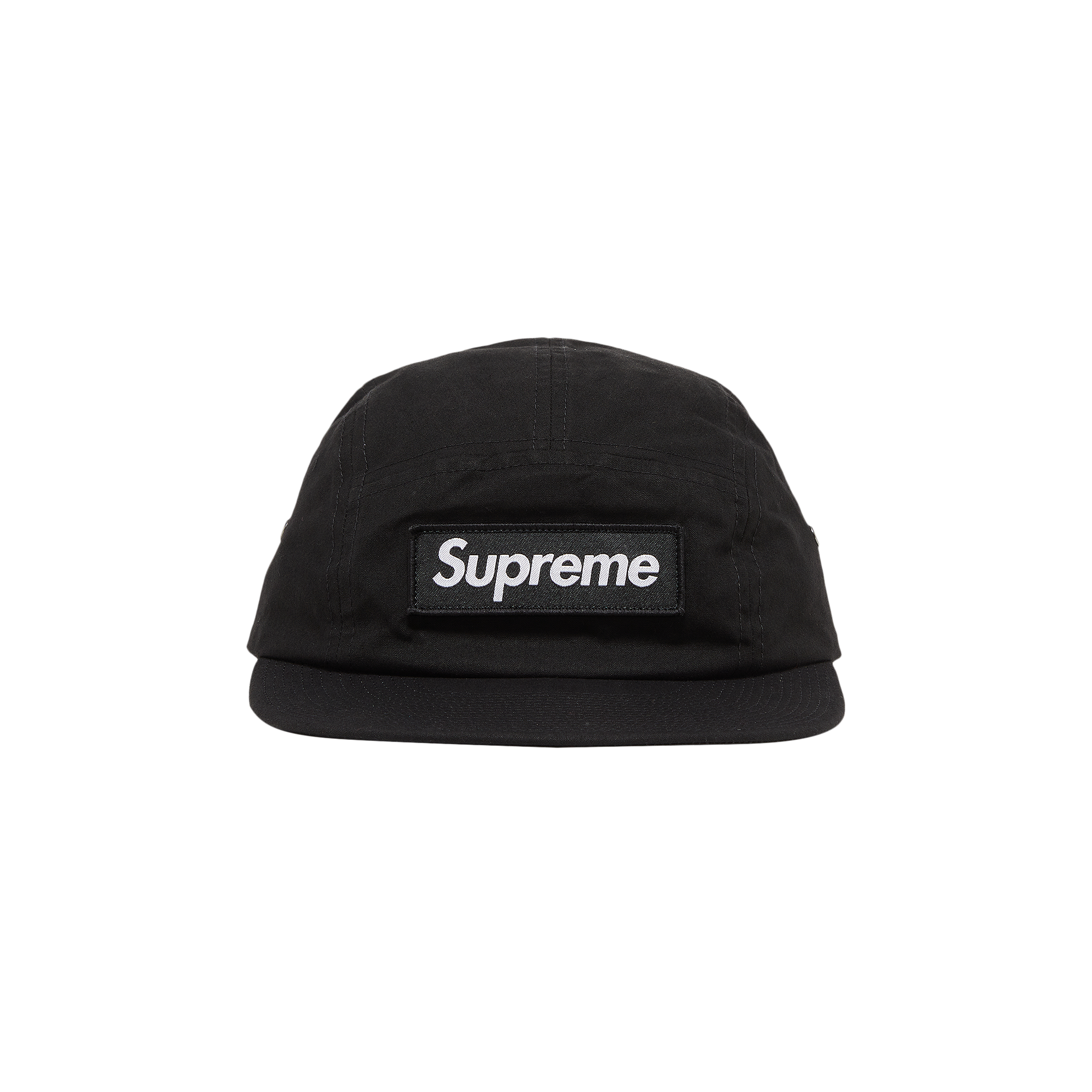 Pre-owned Supreme Waxed Cotton Camp Cap 'black'