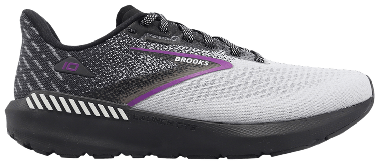 Brooks Wmns Launch GTS 10 Wide Black White Violet