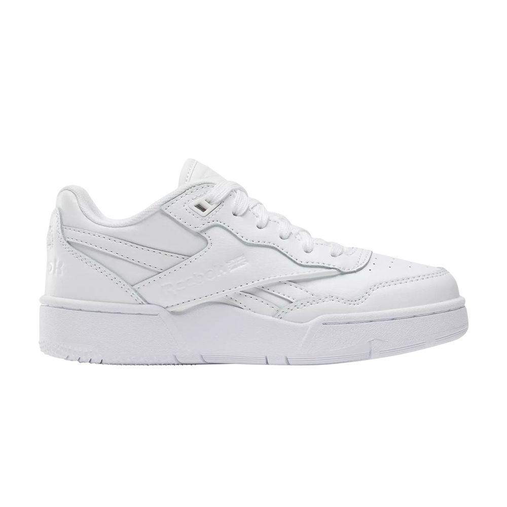 Pre-owned Reebok Bb4000 2 Little Kid 'white Pure Grey' | Kid's Size 13.5