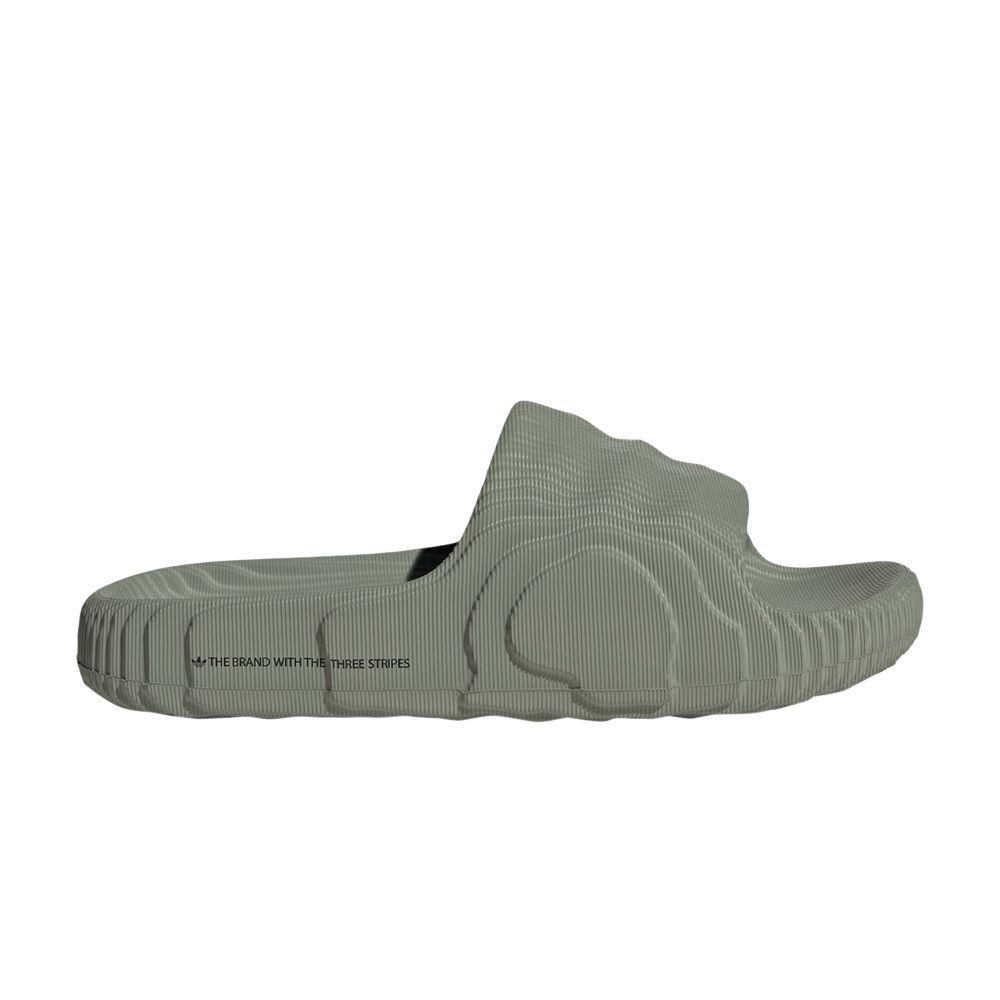 Pre-owned Adidas Originals Wmns Adilette 22 Slides 'silver Green'