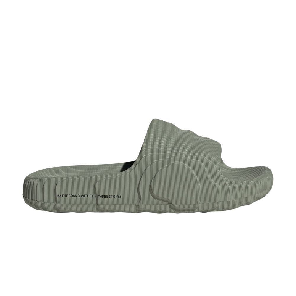 Pre-owned Adidas Originals Adilette 22 Slides 'silver Green'