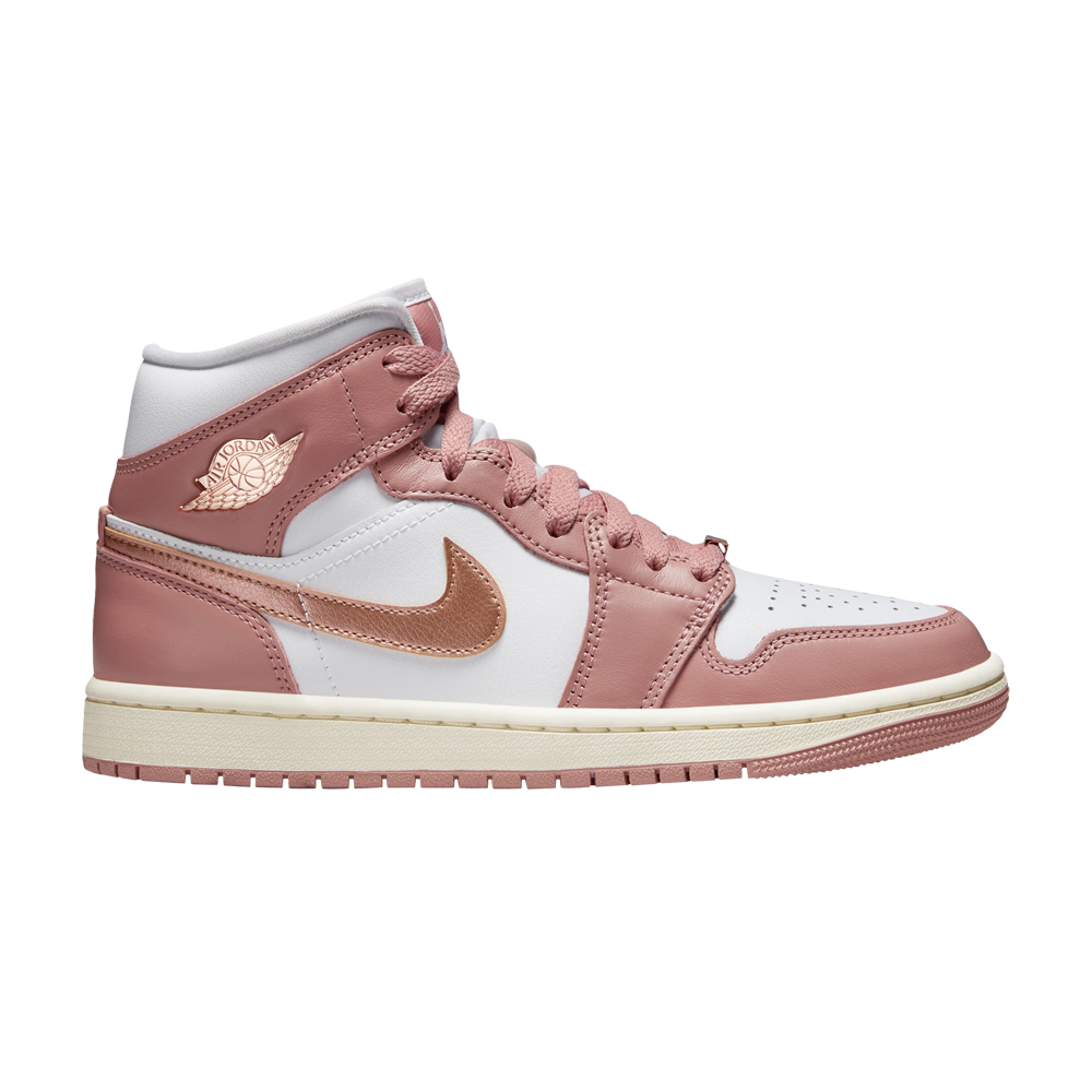 Pre-owned Air Jordan Wmns  1 Mid Se 'red Stardust' In Pink