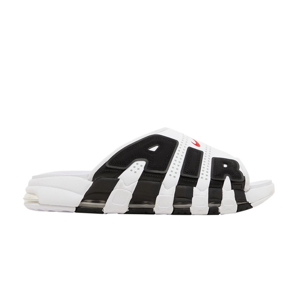 NIKE AIR MORE UPTEMPO SLIDE 'WHITE BLACK RED'