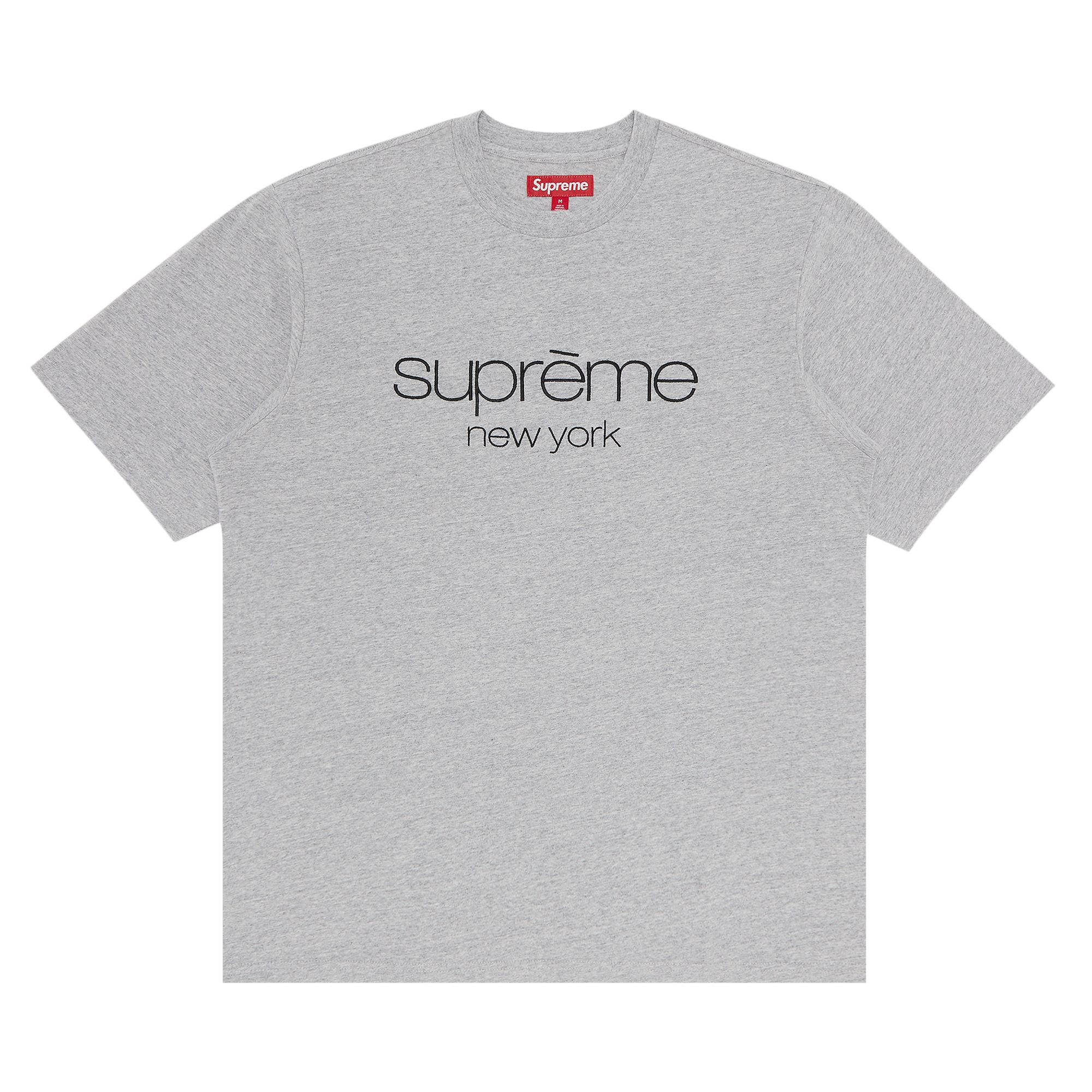 Supreme Classic Logo Short-Sleeve Top 'Heather Grey' | Men's Size 2XL