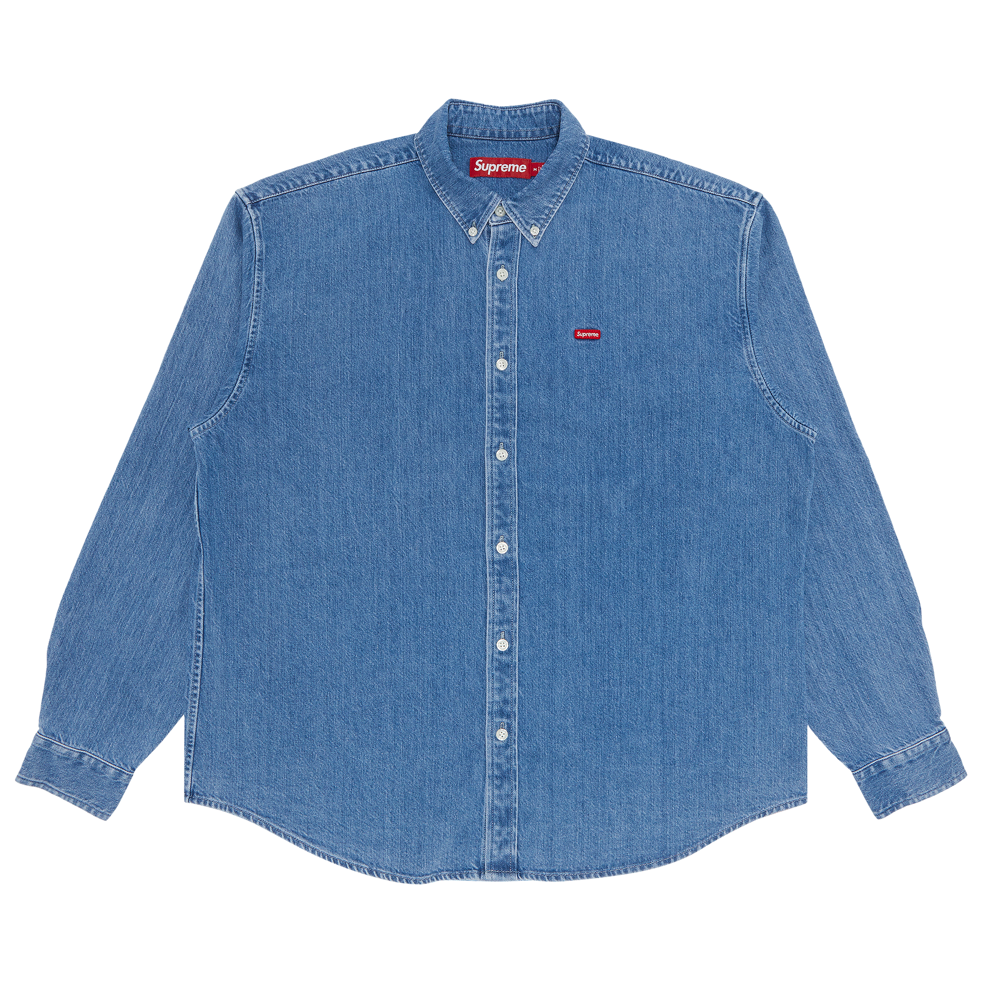 Pre-owned Supreme Small Box Shirt 'denim' In Blue