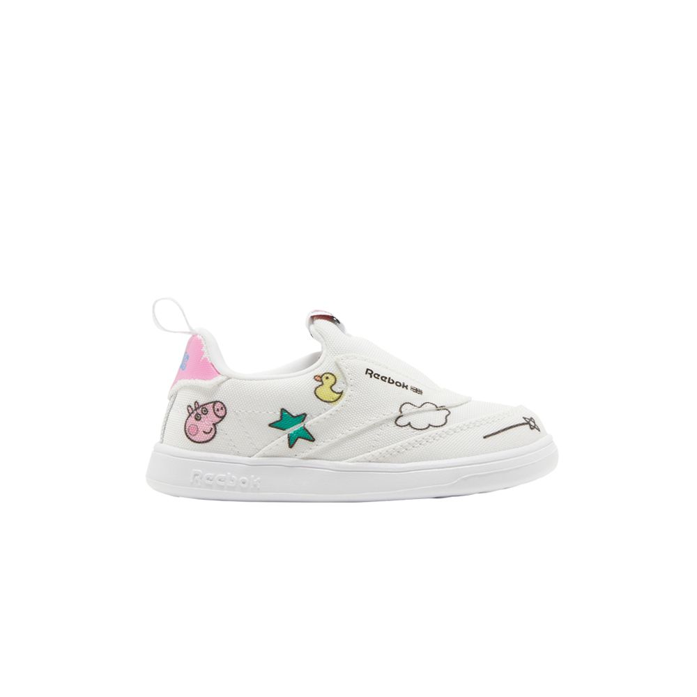 Reebok Peppa Pig x Club C Slip-On 4 Toddler 'Play Dreamy' | White | Infant Size 4.5
