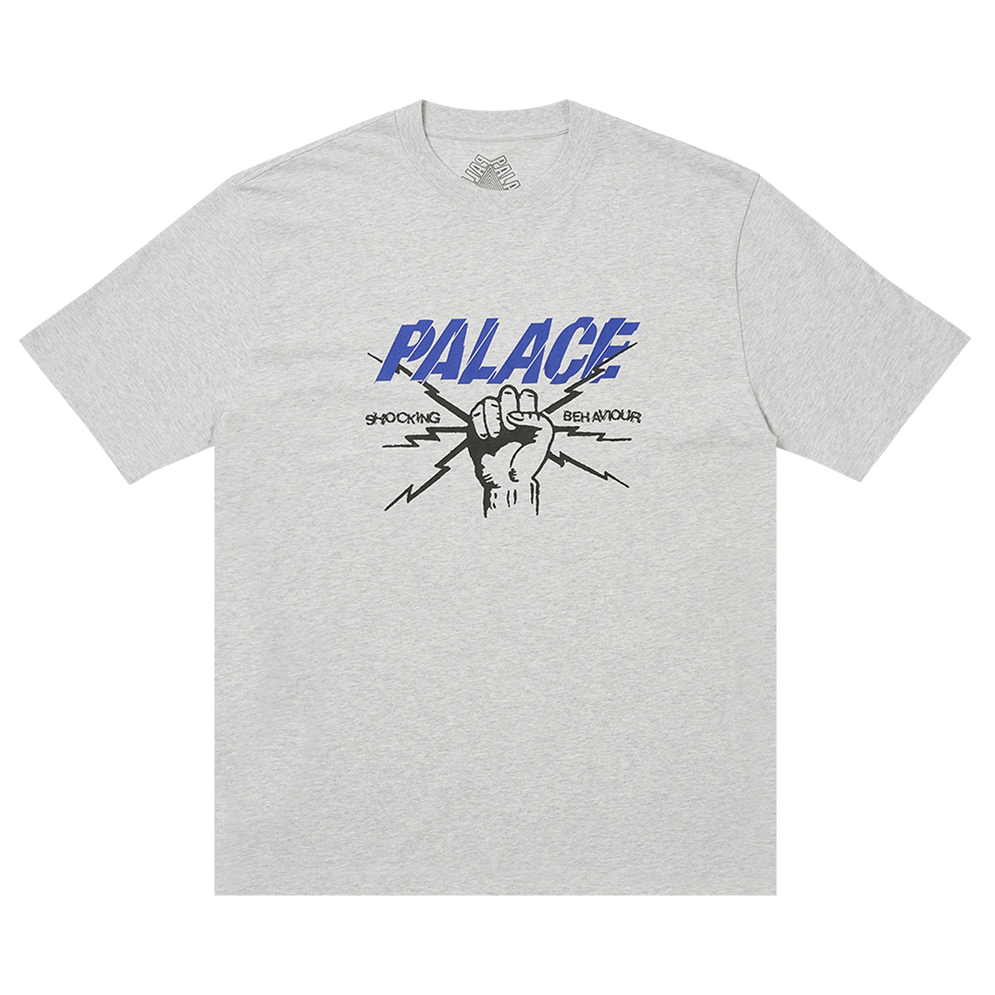 Pre-owned Palace Shocking Behaviour T-shirt 'grey Marl'