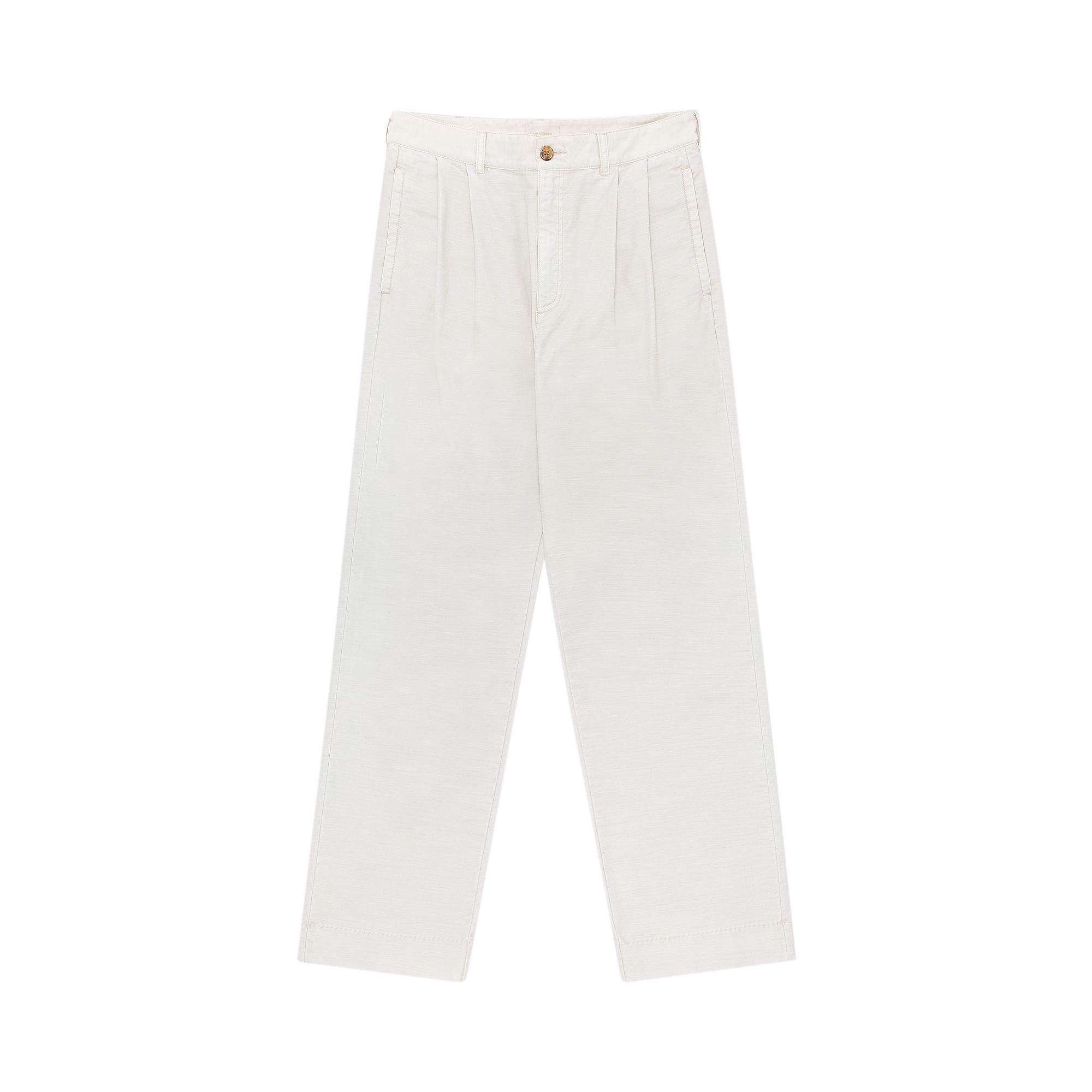 Pre-owned Aimé Leon Dore Garment Dyed Double Pleated Pant 'silver Birch' | White | Men's Size Xl