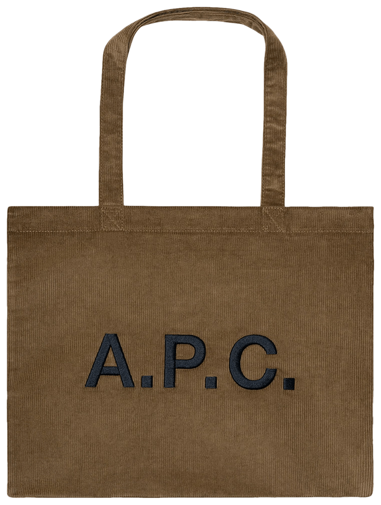 トートバッグ A.P.C. Camel corduroy Lou shopping bag (COHBBM61937 CAF) COGXCM61442_CAB-3.jpg?v=1702393931