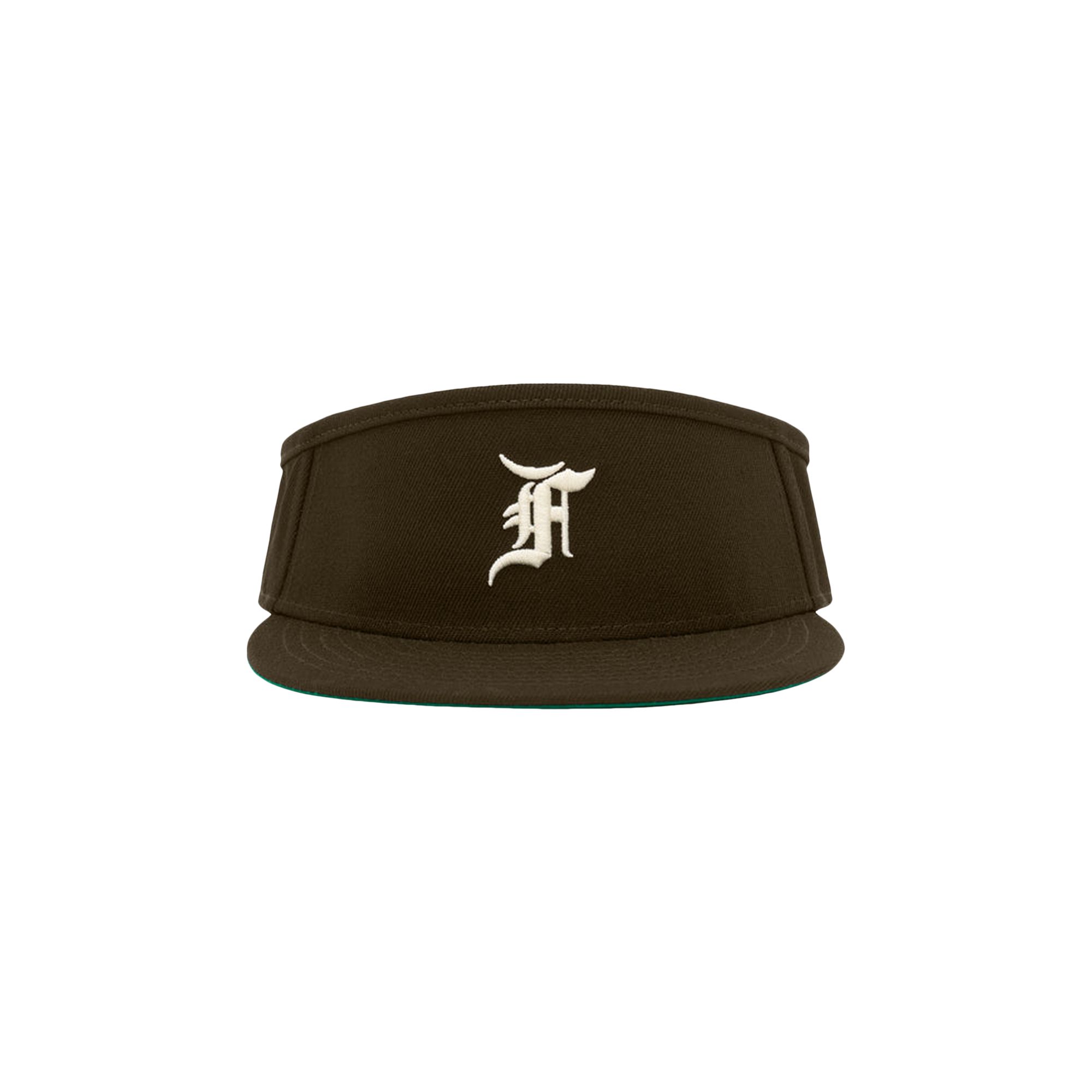 Pre-owned Essentials Fear Of God X New Era Fitted Visor 'walnut' | Brown | Men's Size 7.5