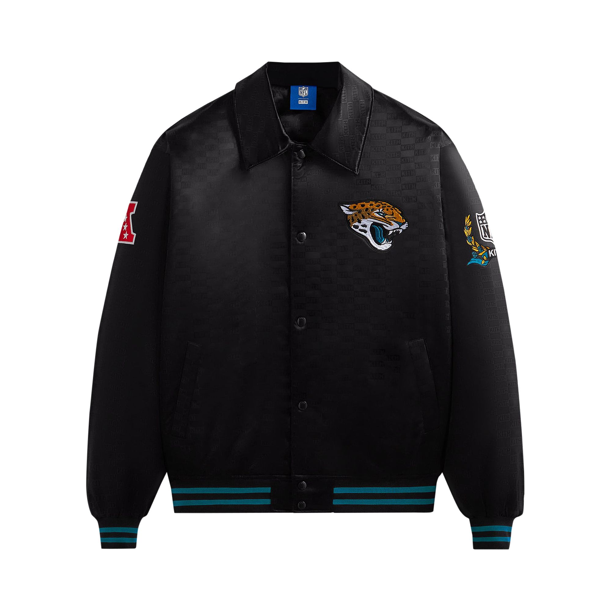 Kith For The NFL: Jaguars Satin Bomber Jacket 'Black' | Men's Size XL