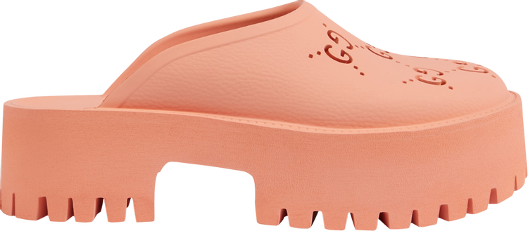 Gucci Wmns Platform Perforated G Sandal 'Peachy Chic'