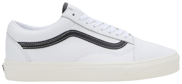 Old skool white vans with black stripe discount