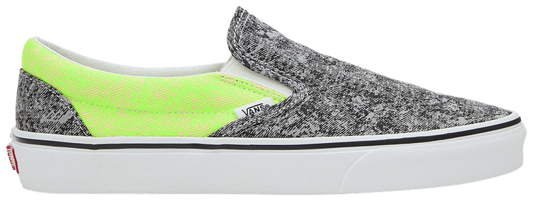 Vans Classic Slip On Neon Acid Wash   Green