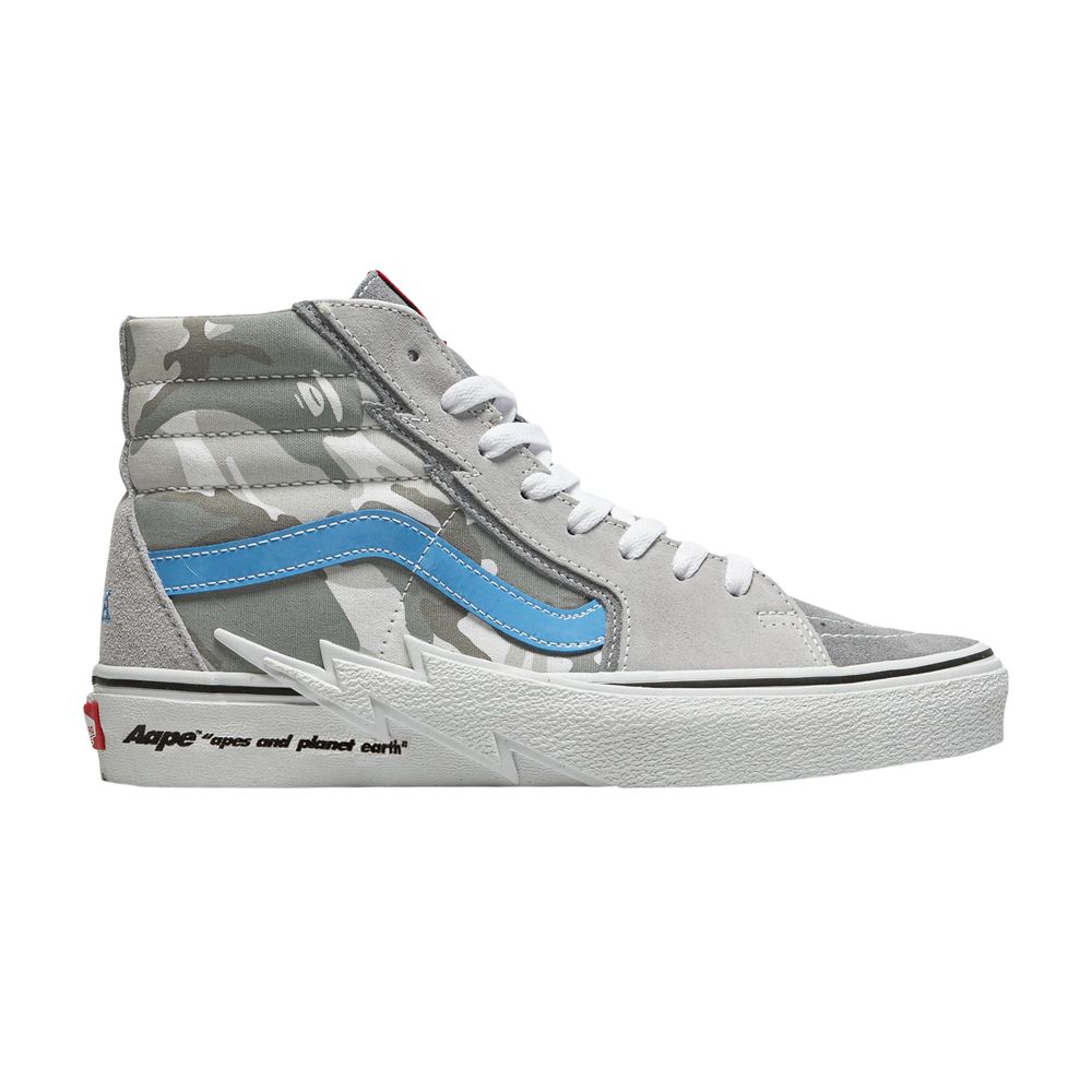 Vans AAPE x Sk8-Hi 'Bolt - Grey Camo' | Men's Size 4
