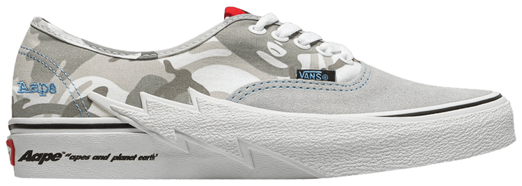 ★人気【VANS】★AAPE X VANS AUTHENTIC BOLT GREY★スニーカー Buy AAPE x Authentic 'Bolt - Grey Camo' - VN000BWCY31 | GOAT
