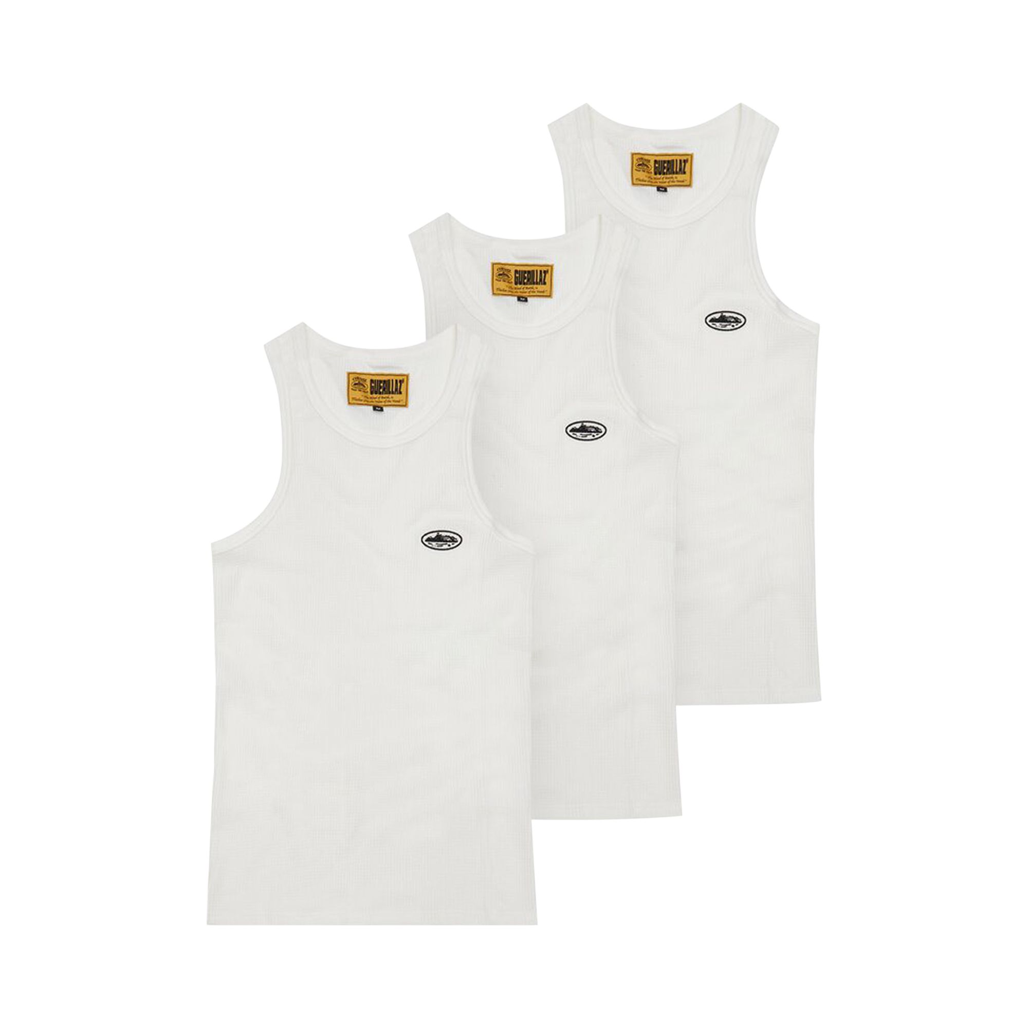 Pre-owned Corteiz Bolo Essentials Tank Top (3 Pack) 'white'