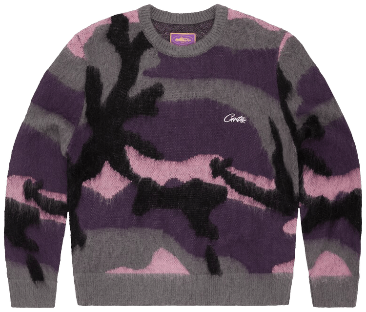 コーテイズ　ニットセーター　corteiz Knit navy ネイビー　S Corteiz C Star Mohair Knit Sweater Navy Men's - FW23 - US