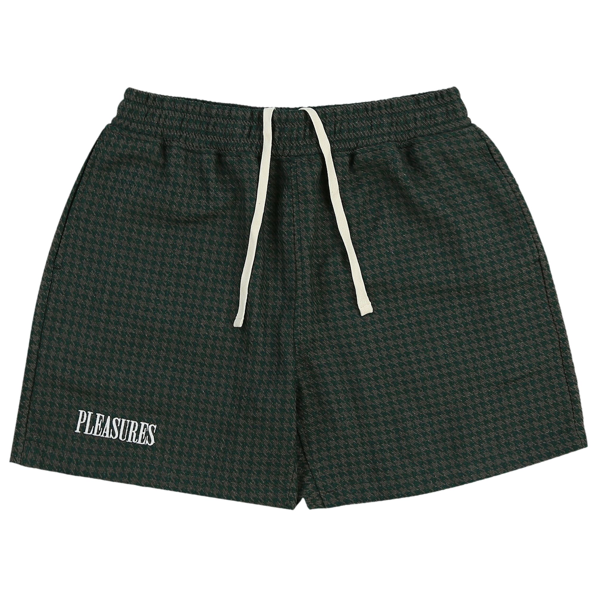 Pleasures Intercept Houndstooth Shorts 'Forest Green' | Men's Size L