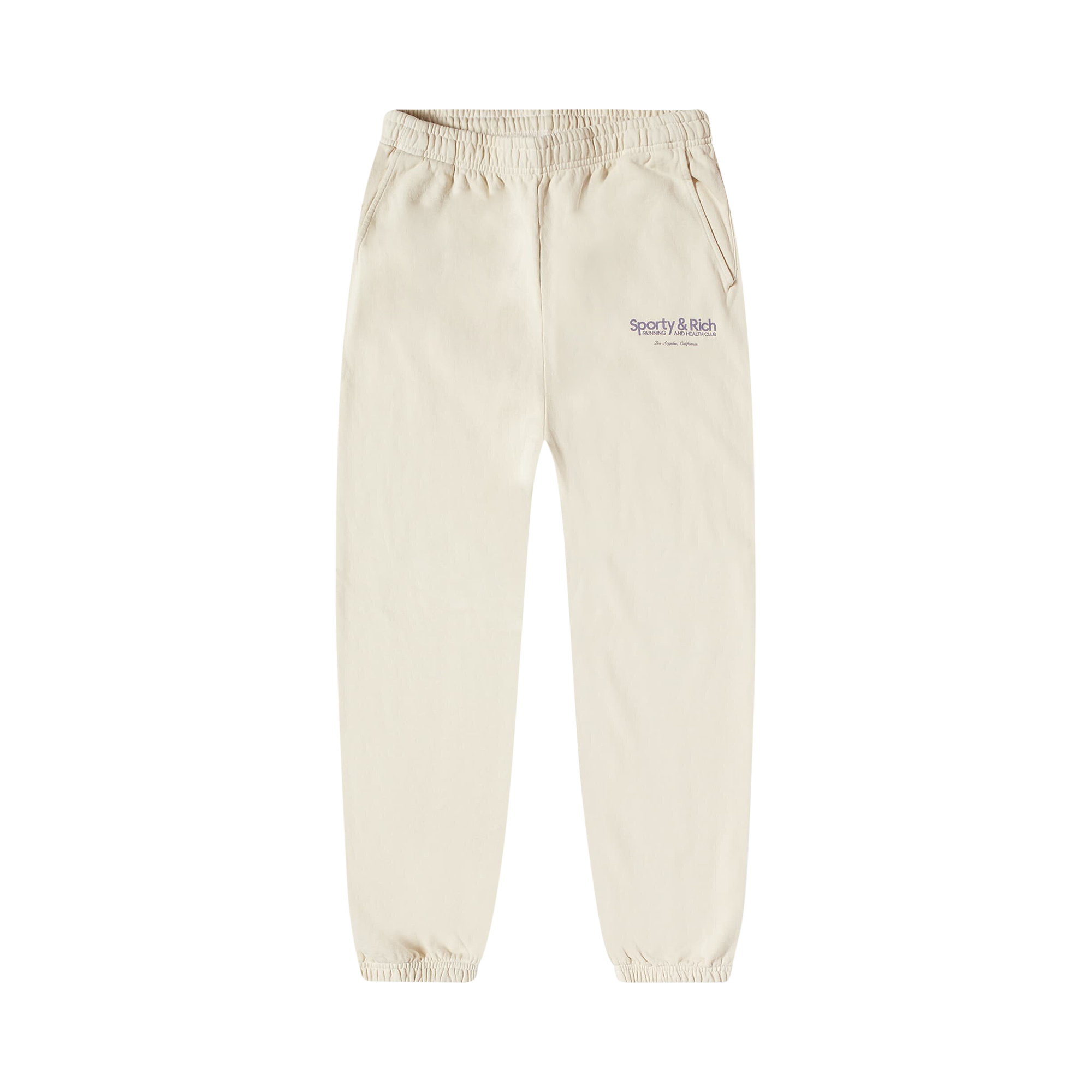 Pre-owned Sporty And Rich Sporty & Rich Club Sweatpant 'cream/faded Lilac'