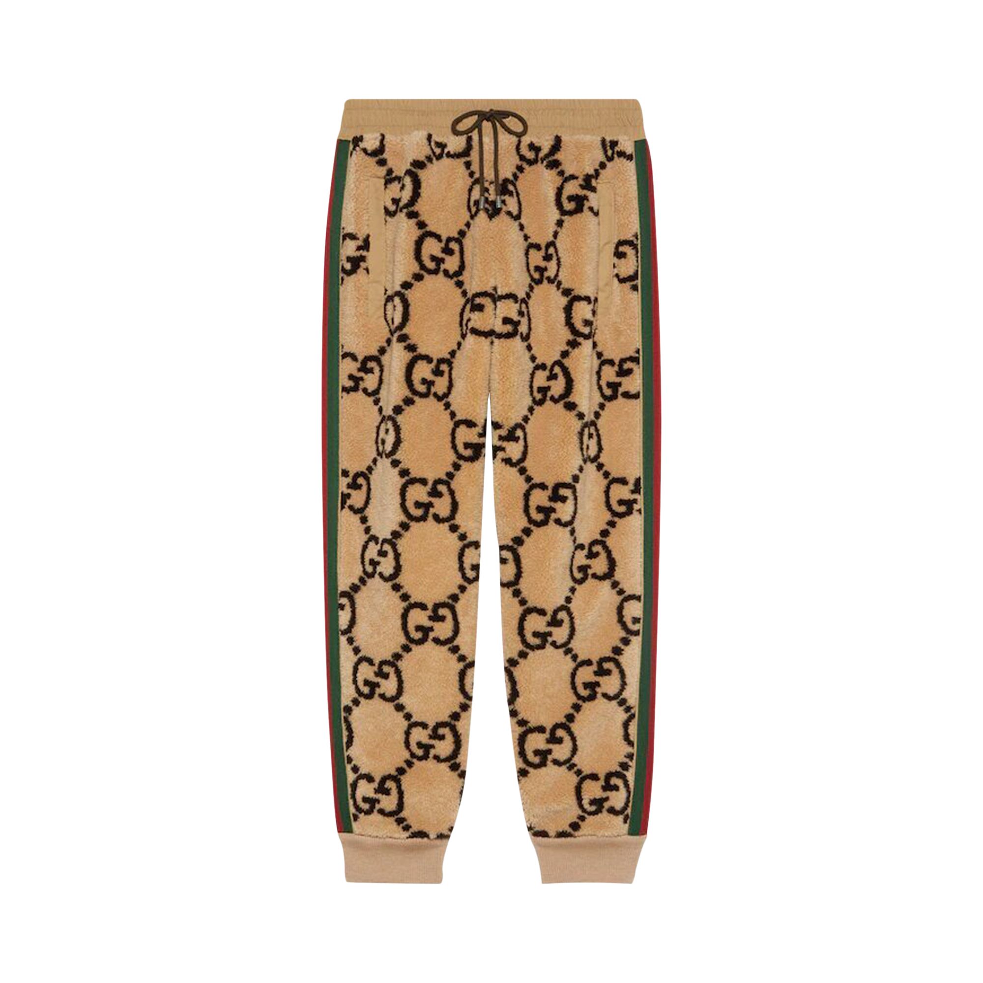Pre-owned Gucci Gg Jacquard Jogging Pant 'camel/ebony' | Tan | Men's Size S In Brown