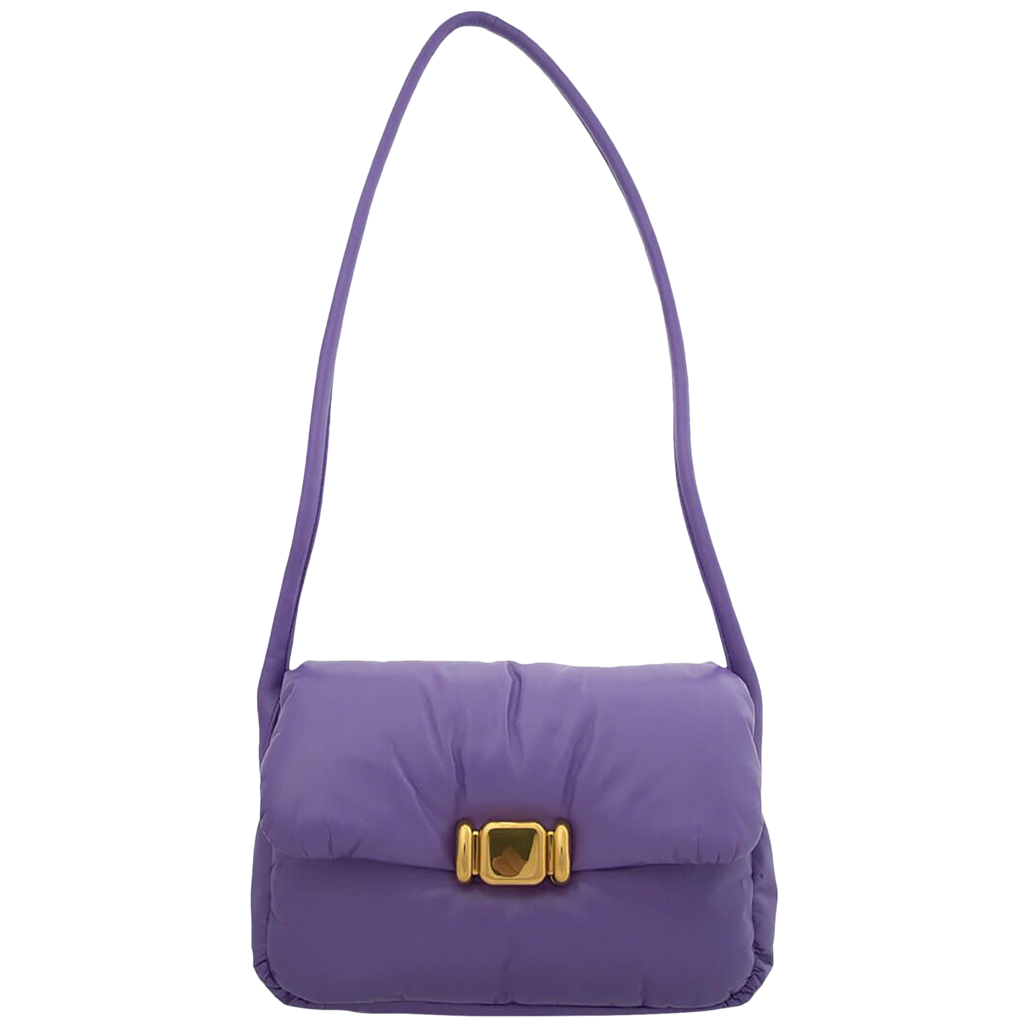 Pre-owned Bottega Veneta Pad Crossbody Bag 'purple/brass'
