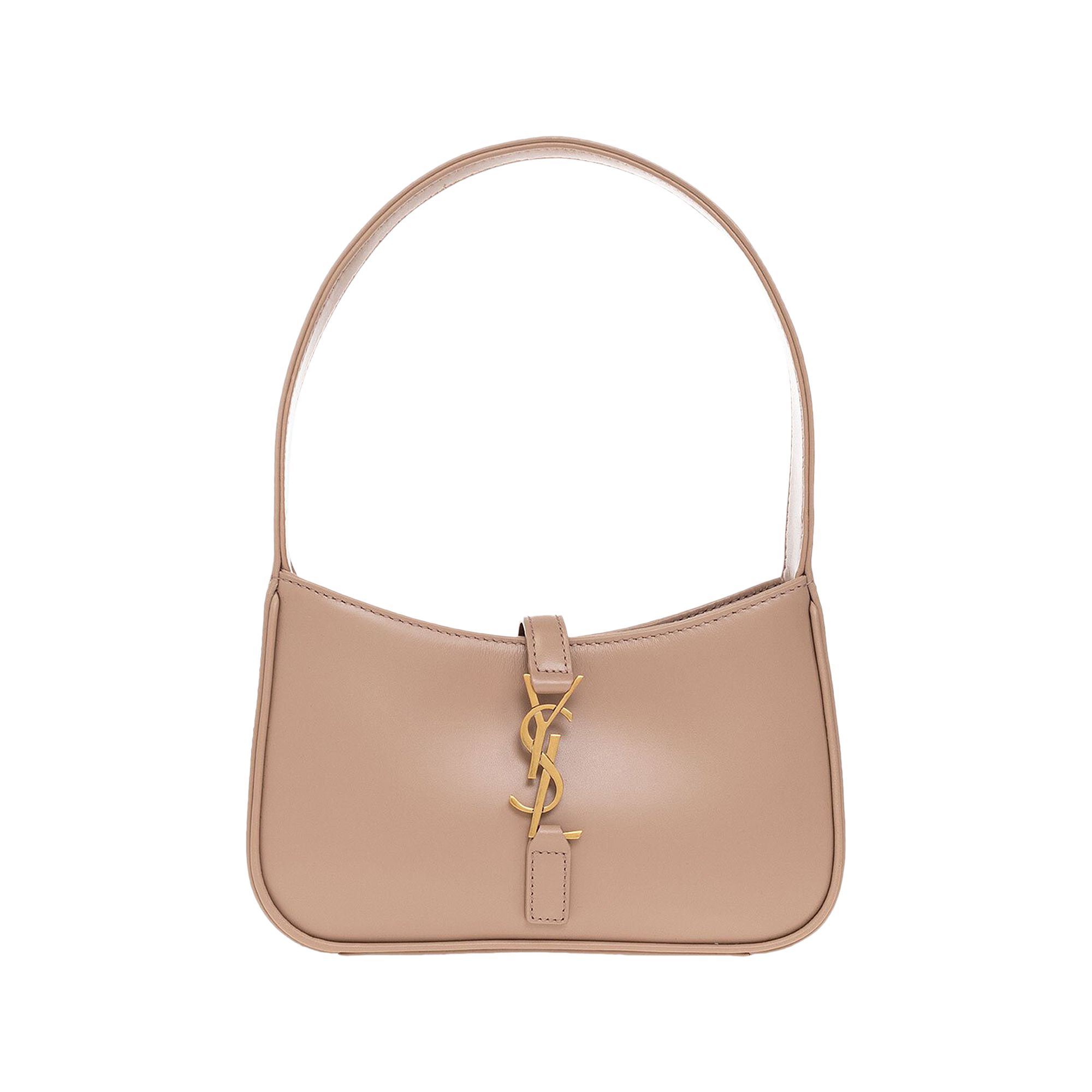 Pre-owned Saint Laurent Le 5 À 7 Mini Hobo Bag 'rosy Sand' In Tan