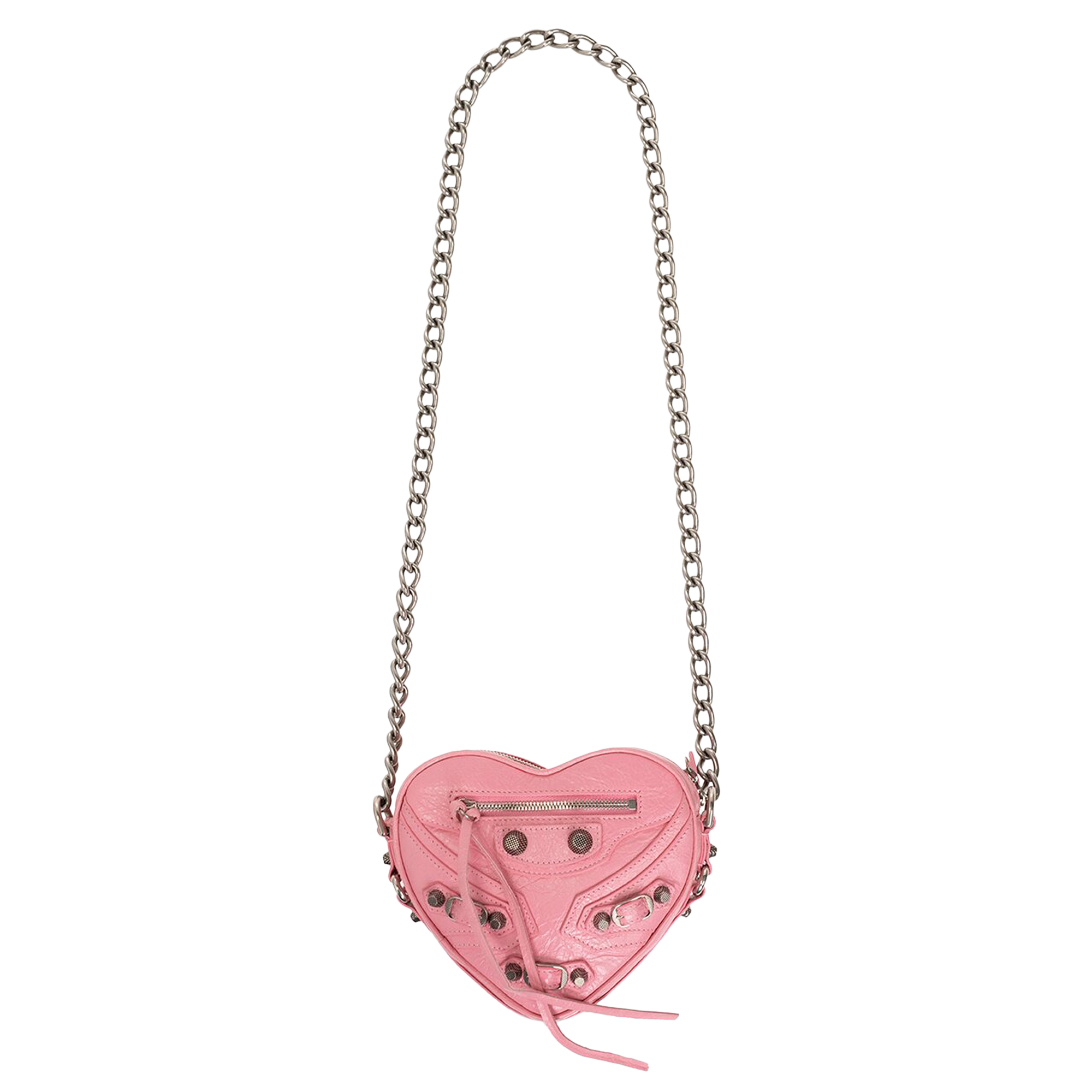 Pre-owned Balenciaga Cag Heart Mini Shoulder Bag 'pink'