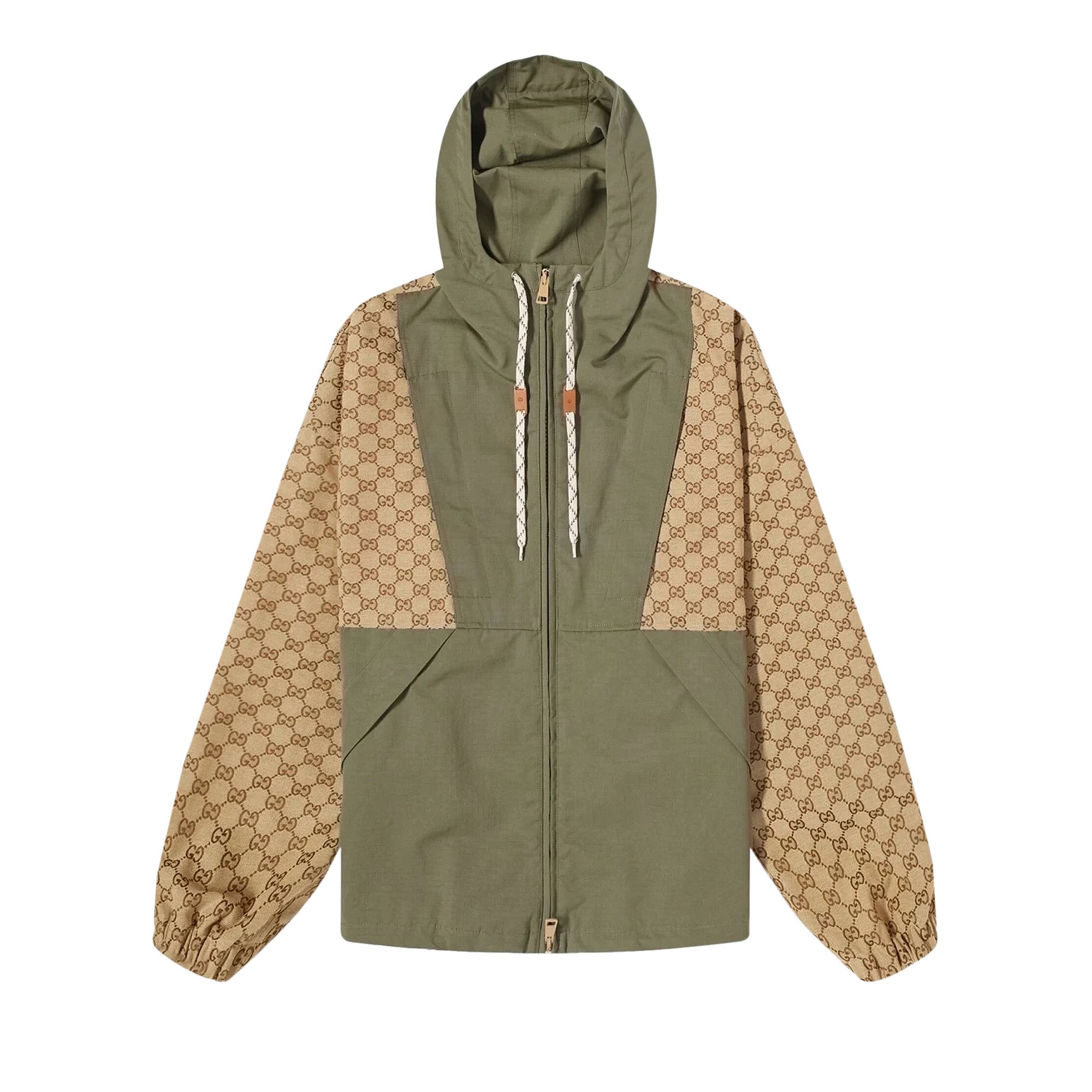 Pre-owned Gucci Gg Canvas Zip Jacket 'camel/ebony' | Brown | Men's Size 48