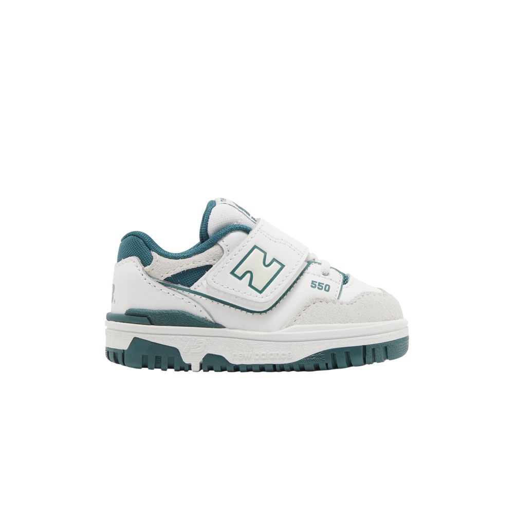 New Balance 550 Bungee Lace Top Strap Toddler 'White Vintage Teal' | Infant Size 4