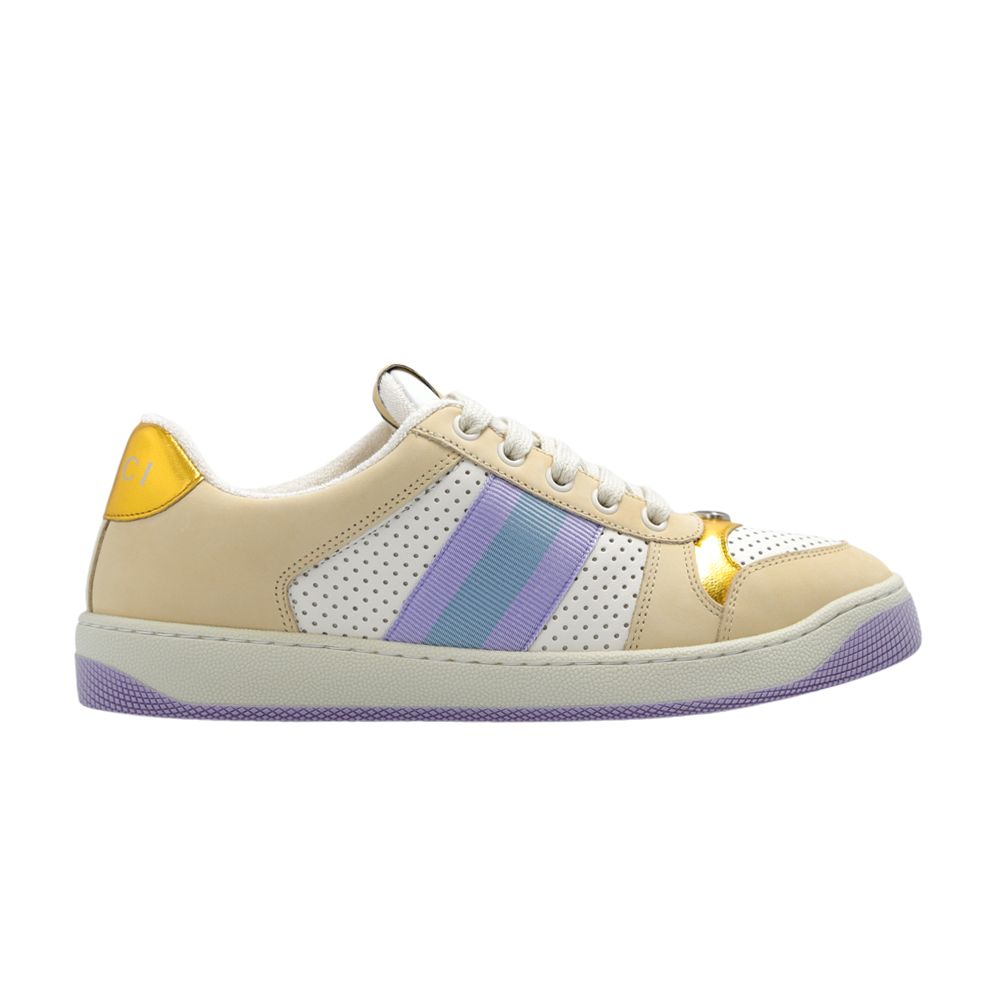 Pre-owned Gucci Wmns Screener 'beige Purple' In Cream